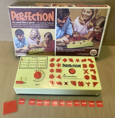 Perfection 99% Complete Vintage Board Game Reed Toys Working-Missing One Piece
