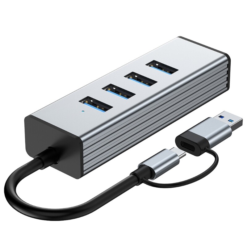 Fast Speed USB3.0 Splitter with 4 Port and Adapter 10Gbps Data Transfer