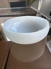 Vintage EO Brody Milk Glass Ribbed Bowl - 6.5” Diameter, 3” Deep - Cleveland USA