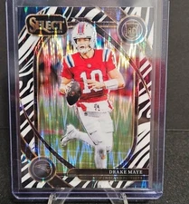Drake Maye Rookie Zebra Prizm SSP Case Hit New England Patriots Chaser Pack
