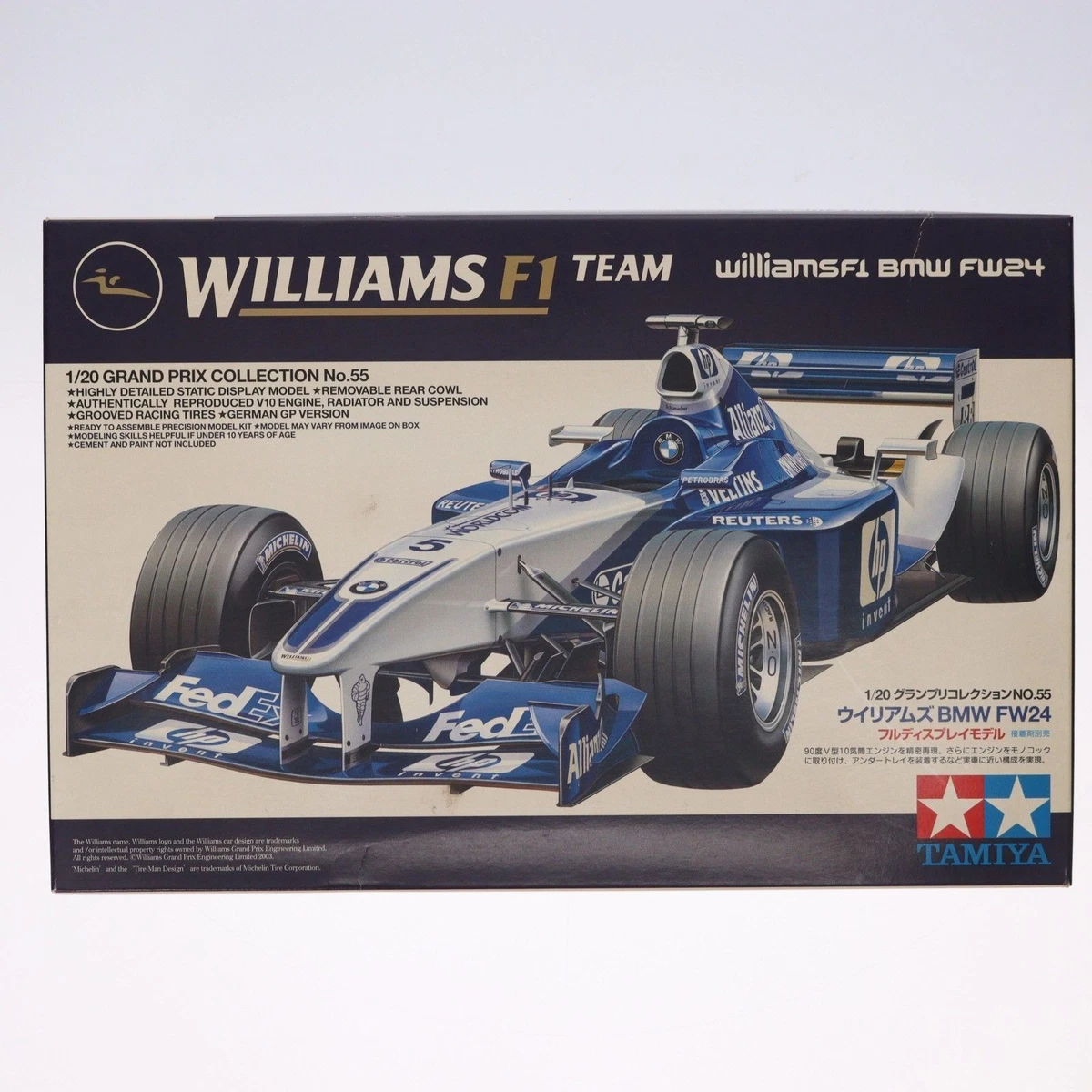 Tamiya Williams In 1/12 Scale Sports Car Toy Models & Kits for