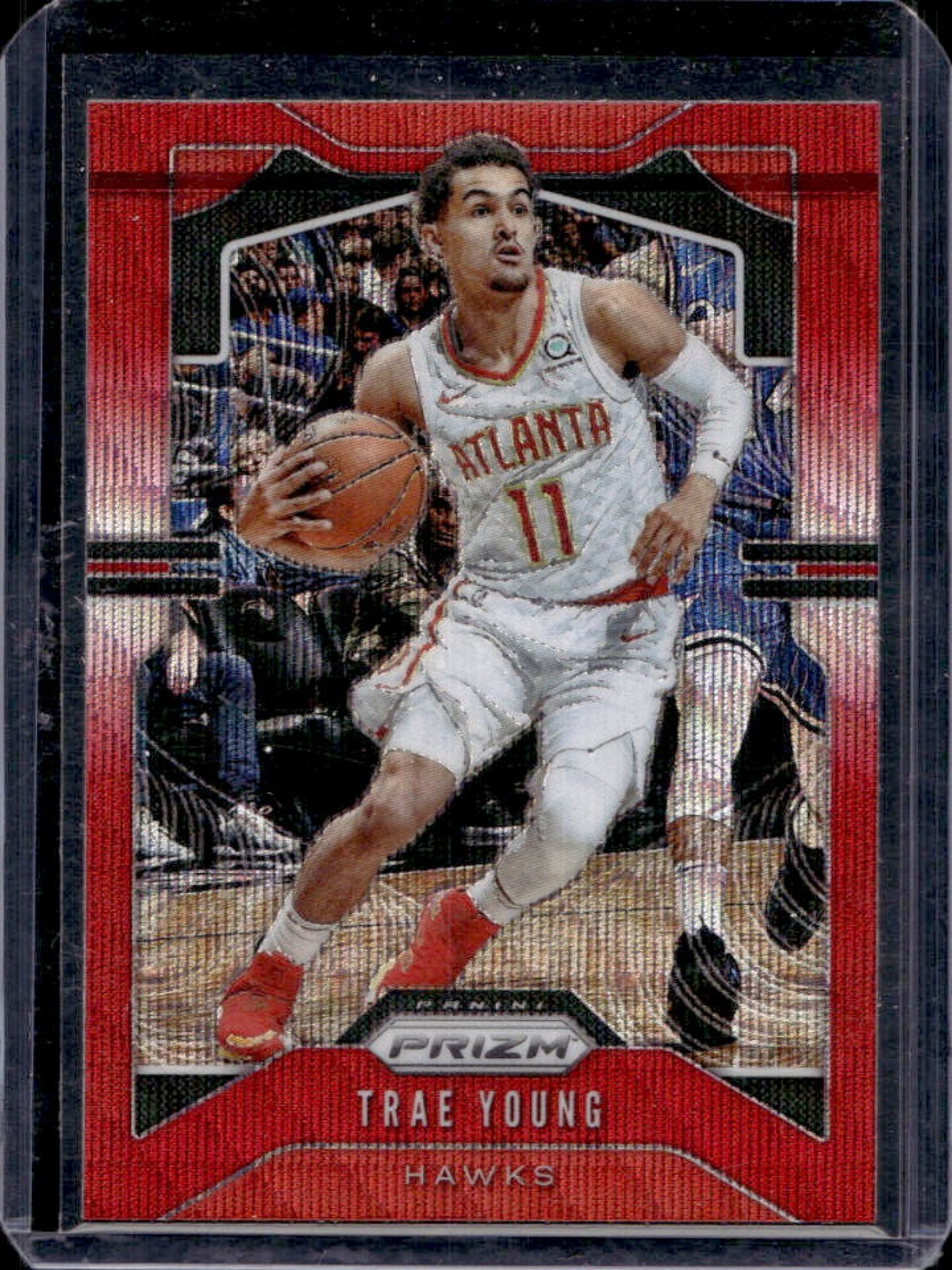 2019-20 Prizm Trae Young Prizm Ruby Wave #31 Hawks