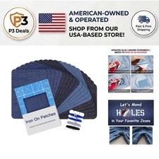 Stylish 20PCS Iron-on Denim Patches 3" x 4.25" - Repair Customize Your Style