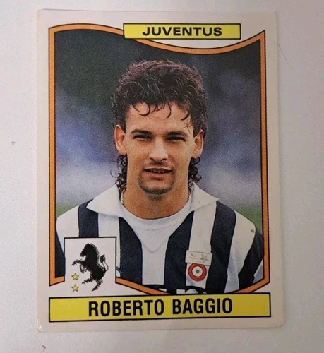 ROBERTO BAGGIO  Calciatori Panini 1990 91 JUVENTUS n. 165 con velina