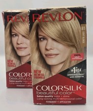 Revlon ColorSilk Beautiful Hair Color - 81 Light Blonde Pack of 2 