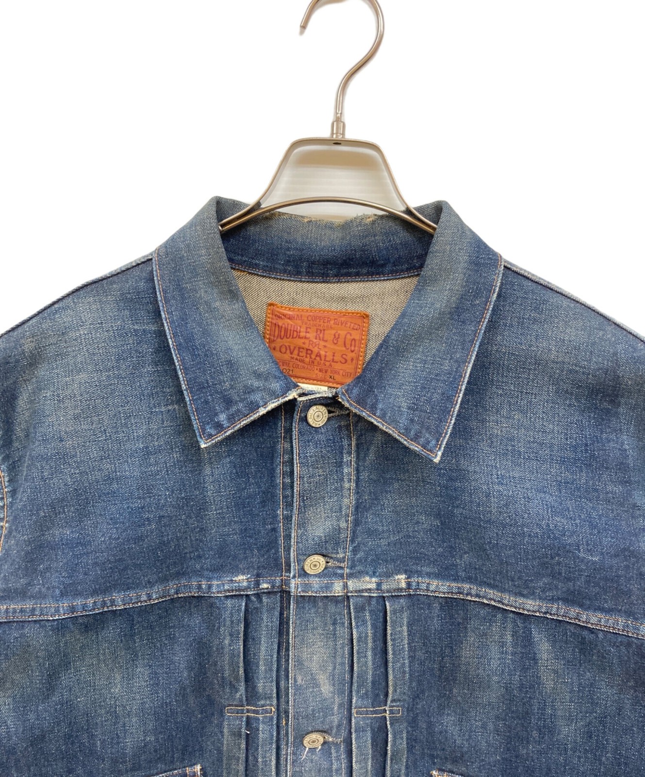 RRL RALPH LAUREN 2nd Denim Jacket Indigo Men's Size XL Made in USA Pre-Owned image 4