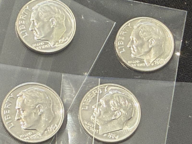 1964 US ROOSEVELT SILVER DIME PROOF