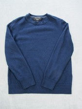 Banana Republic Sweater Men  s Large 100 Merino Wool Crew Neck Navy Blue