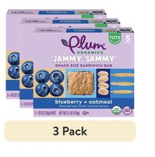 (3 pack) Plum Organics® Jammy Sammy® Snack Size Sandwich Bar Blueberry 5 ct Box