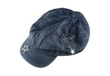 Newsboy Caps for Women, Vintage Denim Hat,Denim Newsboy Hats Flat Cap,Visor