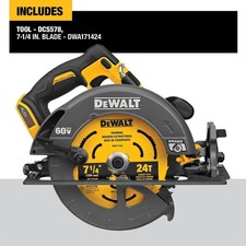 DEWALT FLEXVOLT 60V MAX Cordless Brushless 7-1/4" Circular Saw NO BLADE