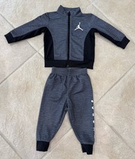 Jordan Dri Fit Grey Black 2 Piece Full Zip Track Suit Size Infant 12M