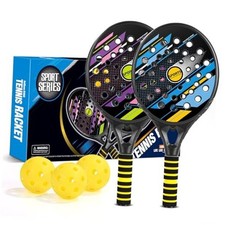 Kids Beach Pickle Ball Set - Waterproof Tennis Racket with Air Hole Outdoor