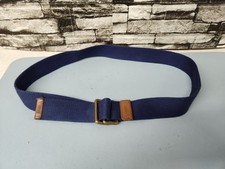 Vintage Polo Ralph Lauren Mens Double D Ring Navy Blue Canvas Belt Loop M