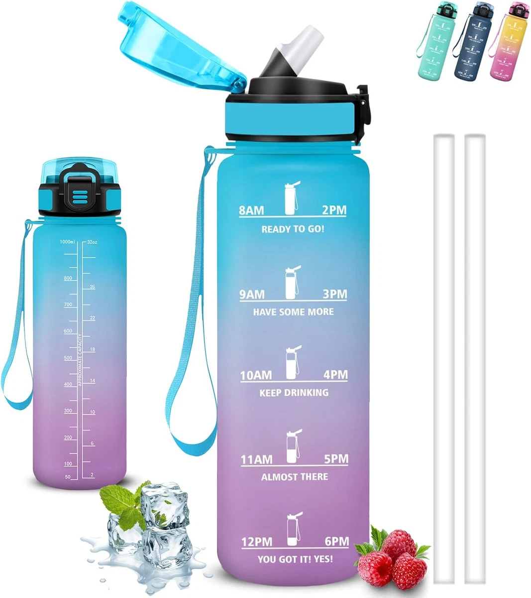 Borraccia 1L Con Timer E Cannuccia: La Tua Acqua Sotto Controllo! - 4