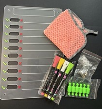 12 x 8 Clear Acrylic Magnetic Dry Erase Board - Chores/Lists