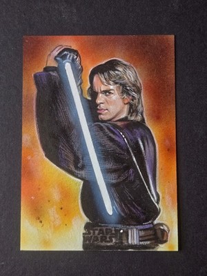 2023 Topps Finest Star Wars Anakin Skywalker Sketch by Jason Davies 1/1