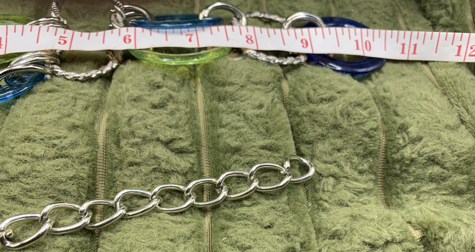 Silver Tone Multi Color Circles Adjustable Chain … - image 10