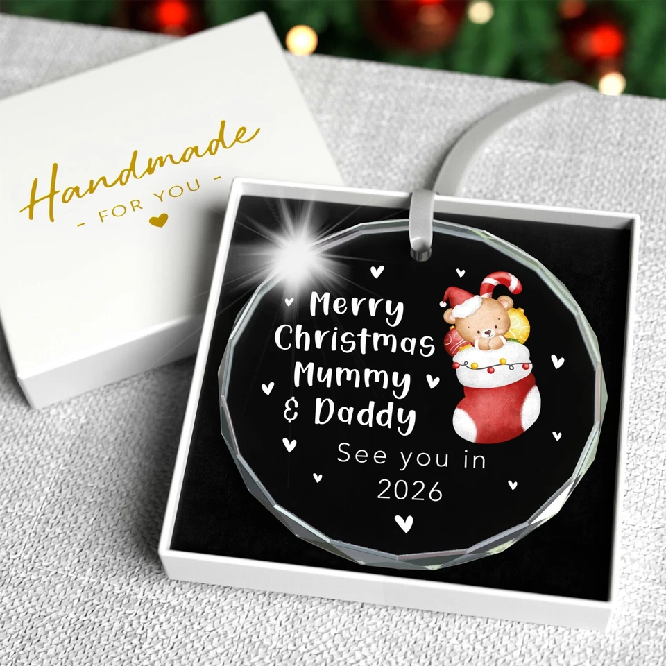 Personalised Bumps First Christmas Mum Dad Parents To Be Gift With Gift Bag - Image 4 of 4