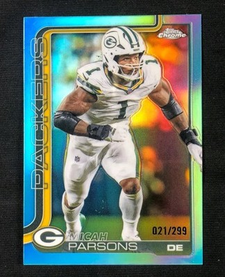 2025 Topps Chrome Micah Parsons Teal Refractor /299 Packers
