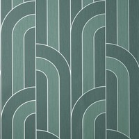 Fine Decor Cascade Bogen Tapete Geo Metallic Streifen Smaragd GrüN FD42842