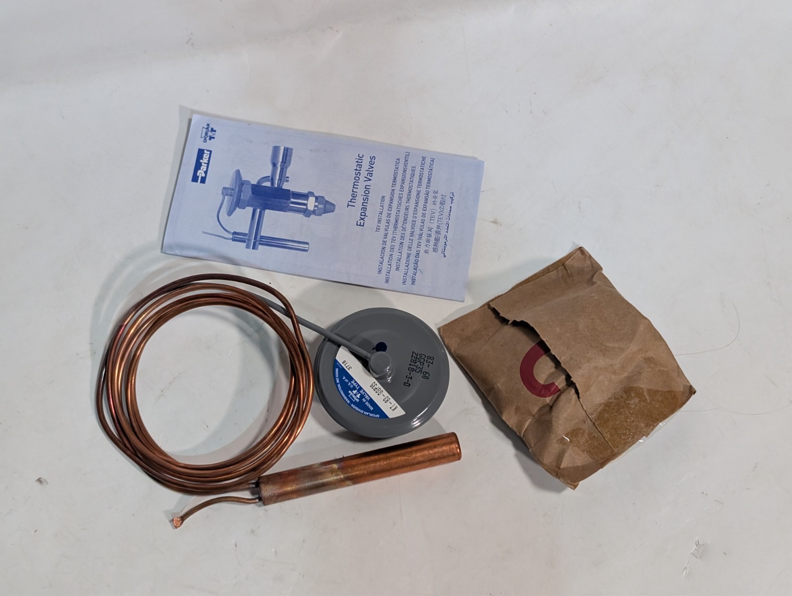 Parker Sporlan KT-83-GGP35 expansion valve elements, 60in capillary, in orig box