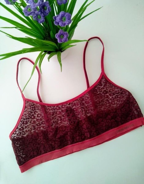 Women Emporio Armani Bralette Burgundy 70C