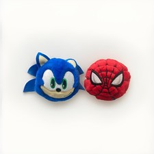 SPIDER-MAN & SONIC Ty Beanie Bouncers Set (3-4 Inch) Bouncy Ball Plush Toys NWT