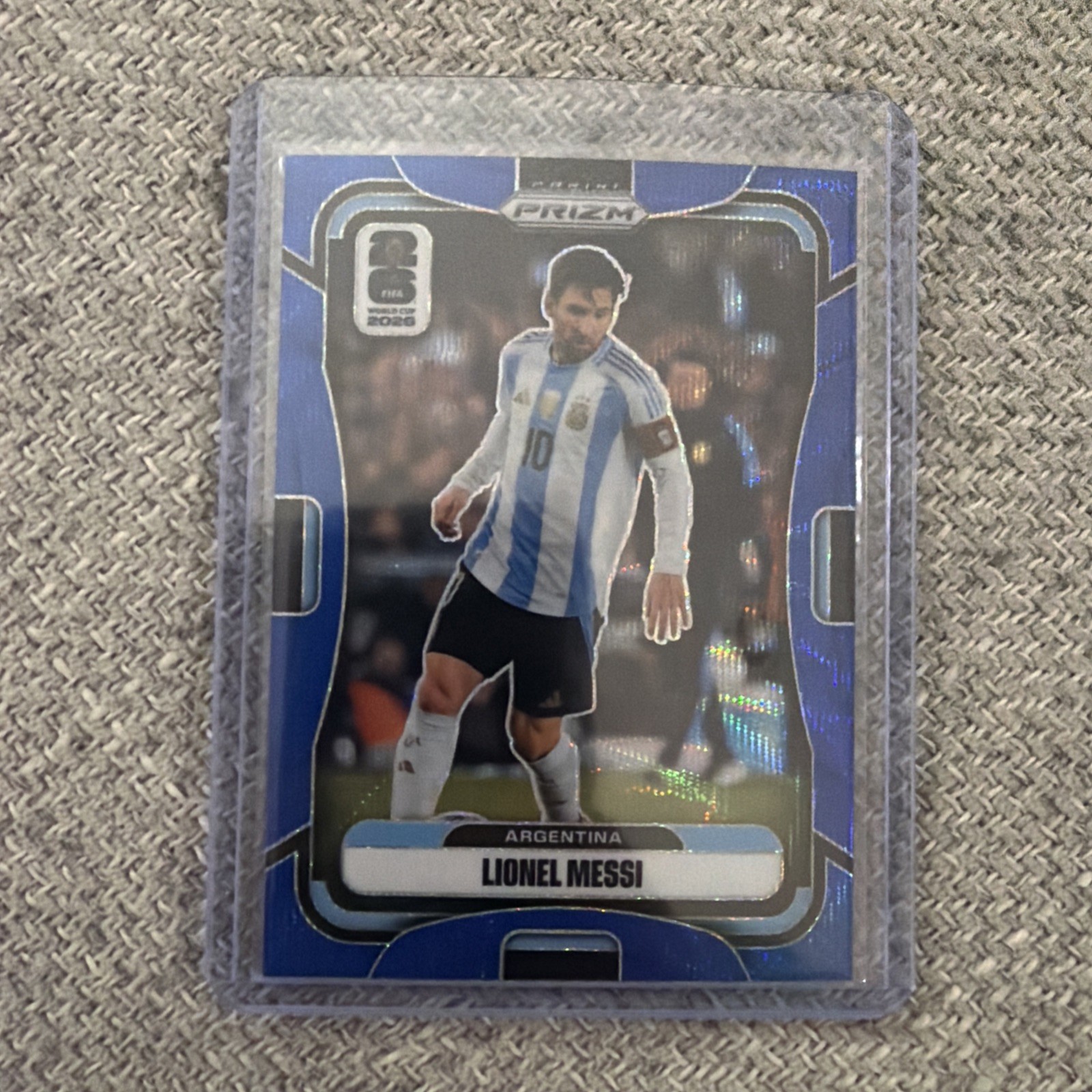 2026 Panini Prizm FIFA World Cup #10 Lionel Messi Argentina blue wave /55 view 1