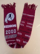 Vintage NFL Football 2000 Season Washington Redskins Knitted Scarf Banner