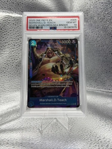 One Piece Marshall D Teach Seven Warlords Of The Sea Promo St17-005 Psa 10