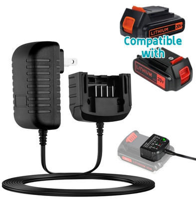 Charger for Black and Decker 20V Lithium Battery LCS1620B 12V and 20V MAX LBXR20