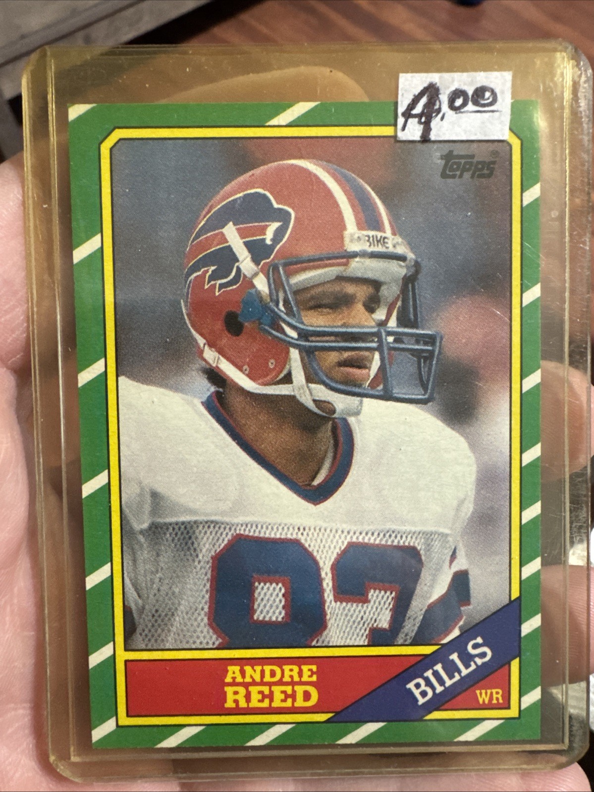 1986 Topps #388 Andre Reed Rookie Buffalo Bills RC Near Mint