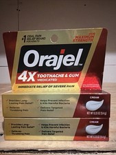 Orajel 4X for Toothache & Gum Pain: Severe Cream Tube 0.33oz- Pack Of 2