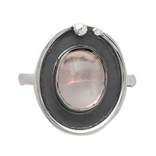 Natural Rose Quartz - Madagascar 925 Sterling Silver Ring s.7 Jewelry R-1168