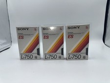 Lot of 3 - Sony ES/L-750 Blank Beta Tapes - New, Sealed