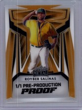 Royber Salinas 2024 Leaf Baseball 1/1 Pre Production Proof