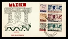 DR WHO 1954 MEXICO FDC COMBO R85028