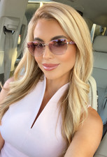 Bvlgari BV1809LU Sunglasses Rose Gold Cat Eye Frame Pink Gradient Lens 56  17-145