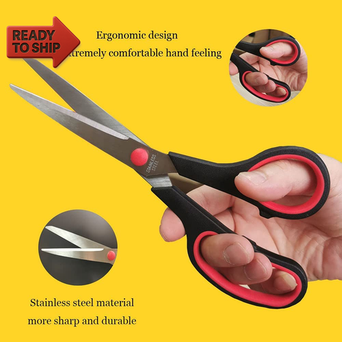 Scissors, Multipurpose Office Scissors,8.5 Inch Ultra Sharp Shears, Comfort-Grip - Picture 5 of 12