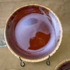 Brown Drip 10" Dinner Plates (set of 3) McCoy Pottery 1970s vintage stoneware