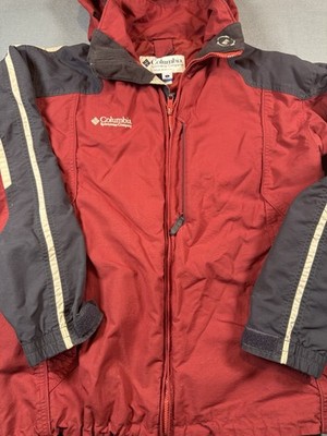 Columbia Bugaboo Jacket Men s L Red/Ivory/Gray Omni-tech Waterproof Breathable