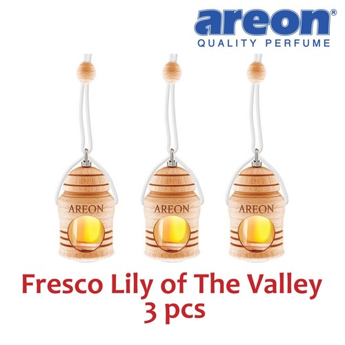 3 x Areon Fresco Giglio Della Valle Deodorante Profumo Auto Casa Ufficio - Foto 3 di 9