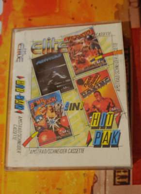 Hit Pak (Elite 1990) Amstrad CPC Tape working CIB classic 8-bit trad case