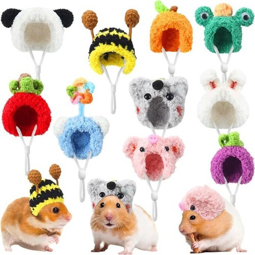 Plush Doll Accessories Pet Woolen Hat for Hamster Golden Silk Bear