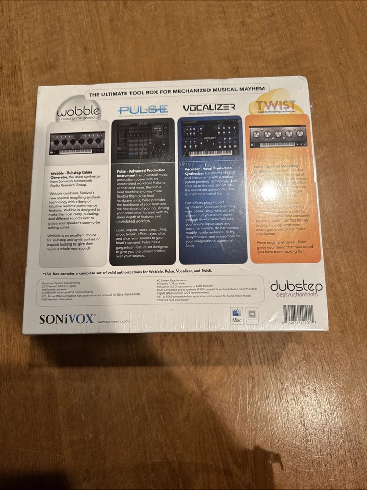 Dubstep Destruction Tools By SoniVox - Virtual Instrument Wobble Pulse Twist NIB - Image 2 of 2