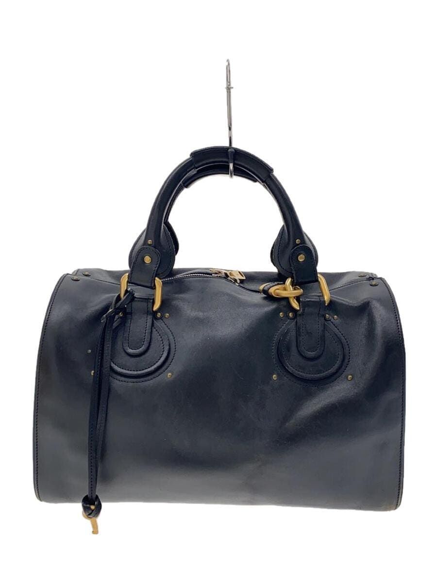 Chloe Boston bag leather Black plain B0MB0L Used | eBay Chloe Boston bag leather Black plain B0MB0L Used | eBay