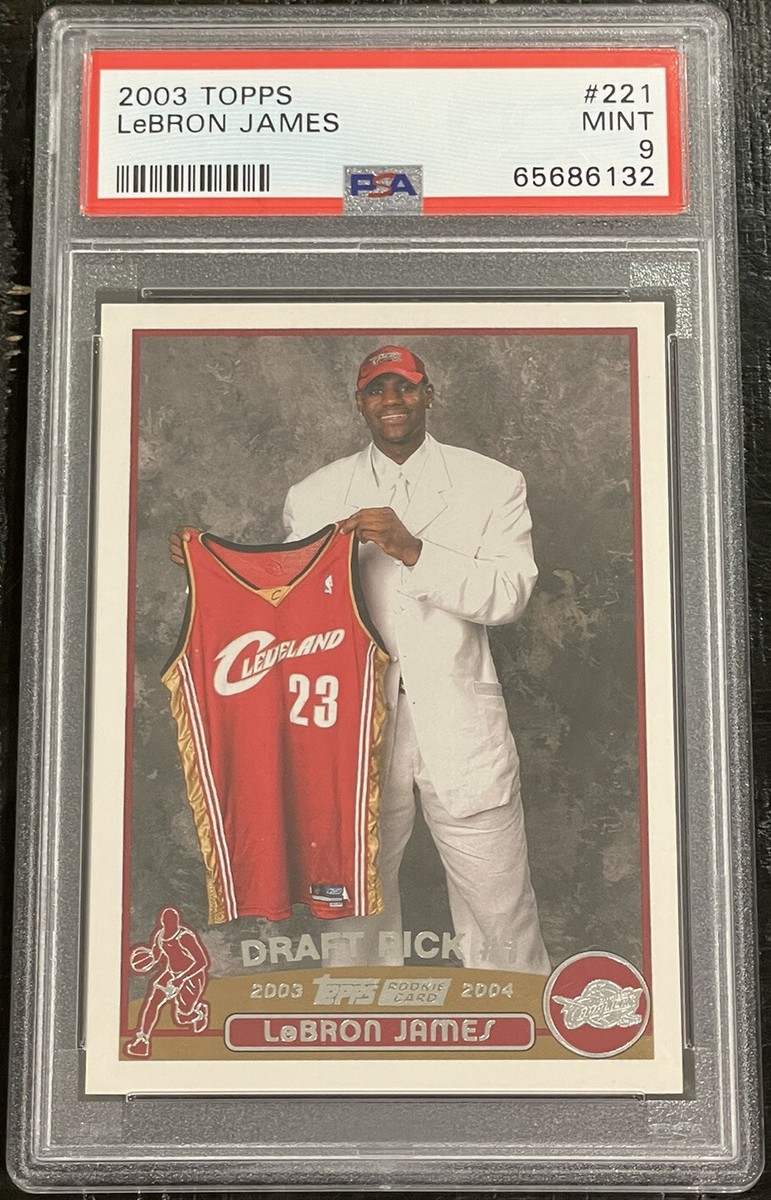 2003 Topps LeBron James ROOKIE PSA 9 MINT #221 RC (Freshly