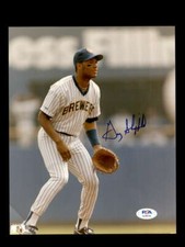 Gary Sheffield PSA DNA Coa 1988 Signed 8x10 Photo Brewers Autograph