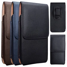 Vertical Leather Belt Clip Belt Loop Pouch Holster Case For Samsung Galaxy Phone